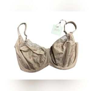 Panache NWT Balconnet Jasmine Bra Caramel Nude Lace Size 30JJ